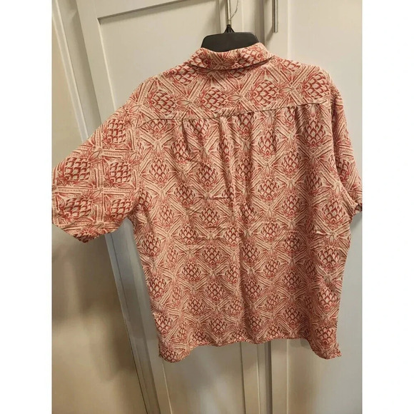 Tasso Elba Men's Silk & Linen Pineapple Print Button Down Shirt Sz XL - Picture 2 of 7